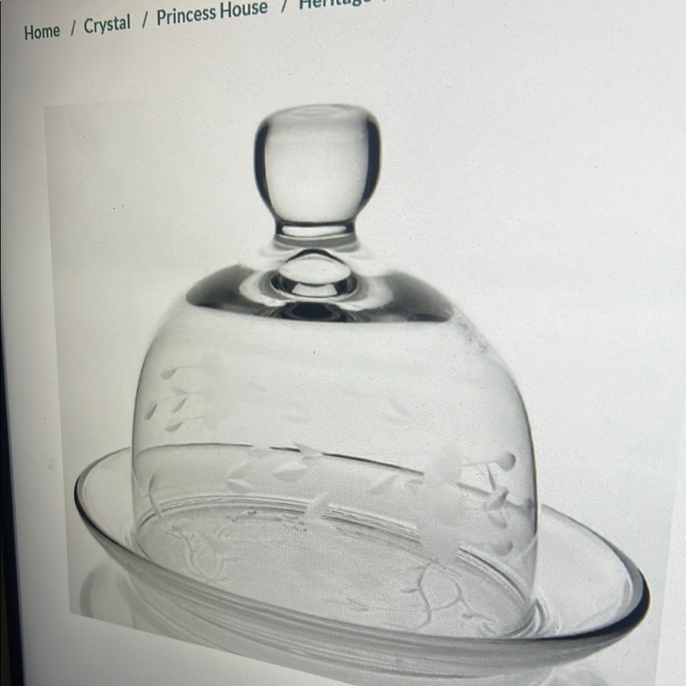 Princess House Crystal Butter Dish